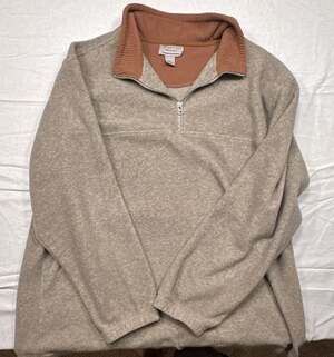 Starting Point Authentic Activewear Men's Quarter-Zip Fleece Pullover with Cordu